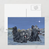 SKYE Terriers op een winteravond Briefkaart (Voorkant / Achterkant)