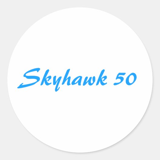 Skyhawk 50 ronde sticker (Voorkant)