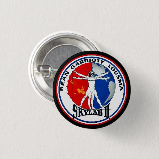 SKYLAB 2-MISSIEPATCH RONDE BUTTON 3,2 CM (Voorkant /achterkant)