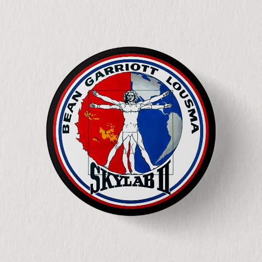 SKYLAB 2-MISSIEPATCH RONDE BUTTON 3,2 CM (Voorkant)