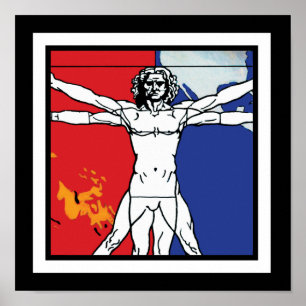 Skylab 2 Vitruvian Man Missie Patch Logo Poster