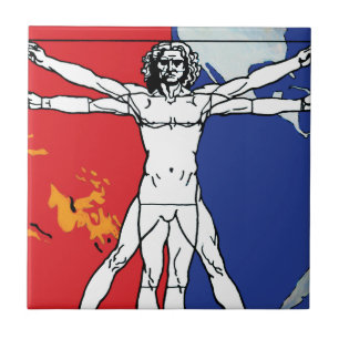 Skylab 2 Vitruvian Man Mission Patch Logo Tegeltje