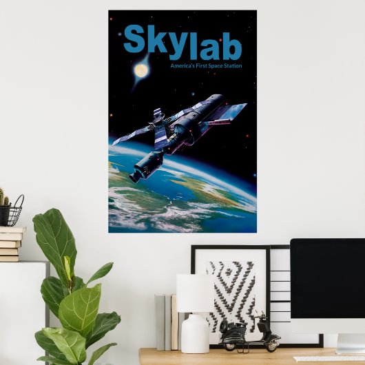 Skylab - Amerika's eerste ruimtestation Poster (Thuiskantoor)