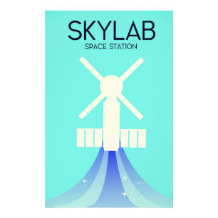 Skylab-ruimtestation ruimte kunst foto afdruk