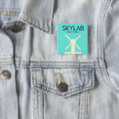 Skylab Space Station Space Art Vierkante Button 5,1 Cm (In situ)