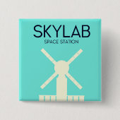 Skylab Space Station Space Art Vierkante Button 5,1 Cm (Voorkant)