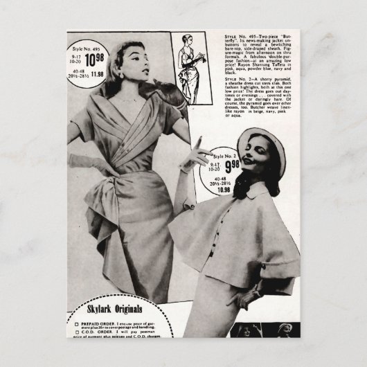 Skylark Original Dress Design Briefkaart (Voorkant)