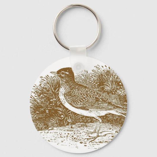 Skylark Woodcut Sleutelhanger (Voorkant)