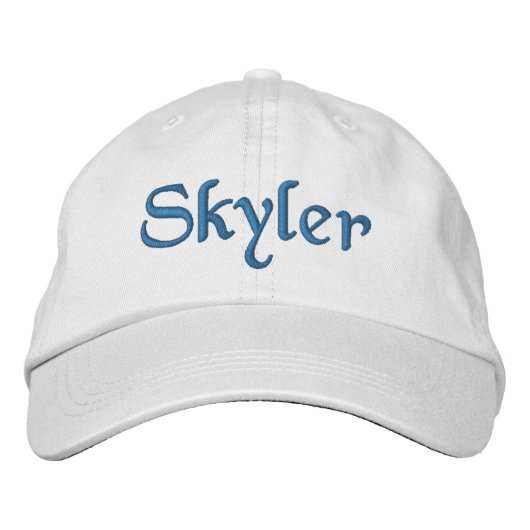 Skyler geborduurd Baseball-Pet / Pet blauw (Voorkant)