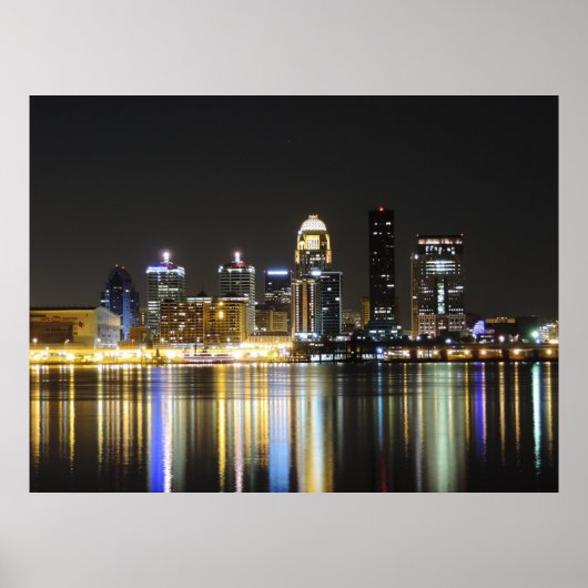 Skyline-afdruk van Louisville Poster (Voorkant)