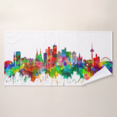 Skyline Allemagne de Cologne (Serviette de bain)
