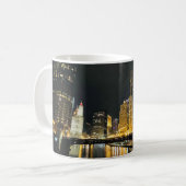 Skyline at night, Chicago, Illinois Koffiemok (Voorkant links)