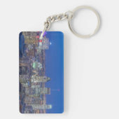 Skyline bij schemering 2 sleutelhanger (achterkant)