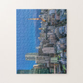 Skyline bij schemering legpuzzel (Verticaal)