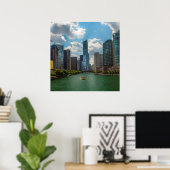 Skyline Chicago Poster (Thuiskantoor)