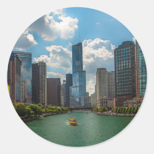 Skyline Chicago Ronde Sticker