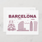 Skyline City Landschap | Barcelona, Spanje Briefkaart (Voorkant / Achterkant)