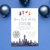 Skyline Company Year End Party Invitation Kaart