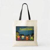 Skyline Cute Superheld voor kinderen Tote Bag (Voorkant)