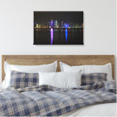 Skyline de Doha, Qatar sur papier de toile de nuit (Insitu(Chambre))