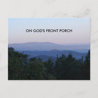 skyline drive 001, OP GOD'S VOORAF Briefkaart