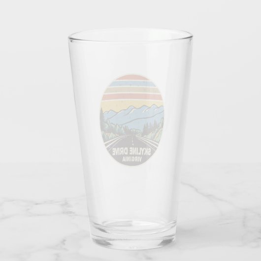 Skyline Drive Shenandoah Virginia Mountains Glas (Achterkant)