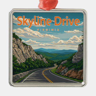 Skyline Drive Virginia Landschap Metalen Ornament