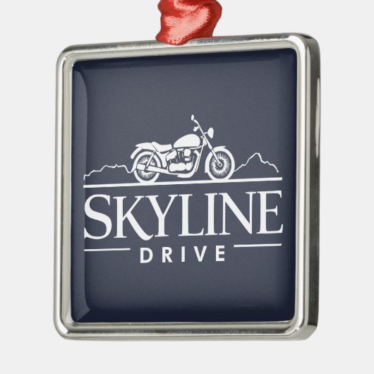 Skyline Drive Virginia Motorcycle Metalen Ornament (Links)