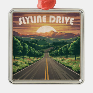 Skyline Drive Virginia Sunset Metalen Ornament
