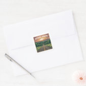 Skyline Drive Virginia Sunset Vierkante Sticker (Envelop)