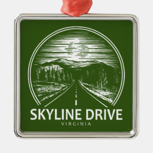 Skyline Drive Virginiaanse Woud Metalen Ornament