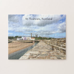 Skyline en Pier van St Andrews, Fife, Schotland Legpuzzel