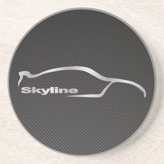 Skyline Faux Carbon Fibre Onderzetter (Voorkant)