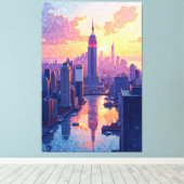 Skyline Glow Canvas Afdruk (Insitu (Houten vloer))