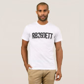 Skyline GT-R RB26DETT-motorcode T-shirt (Voorkant volledig)