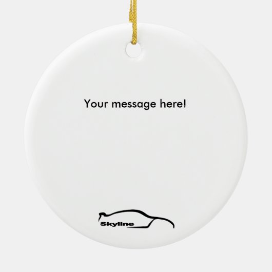 Skyline GT-R Rolling shot kerstversients Keramisch Ornament (Achterkant)