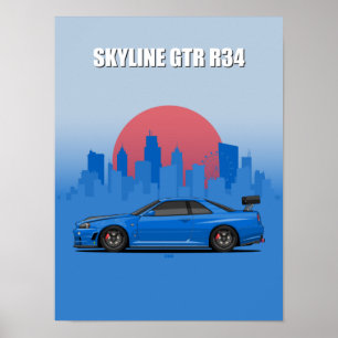 Skyline GTR34 Poster