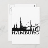 Skyline Hamburg Briefkaart (Voorkant / Achterkant)