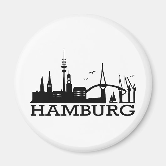 Skyline Hamburg Magneet (Voorkant)