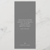 Skyline Las Vegas | Menu Dîner mariage (Dos)