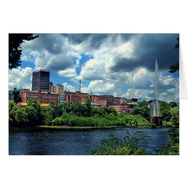 Skyline Lynchburg Carte postale (Devant horizontal)