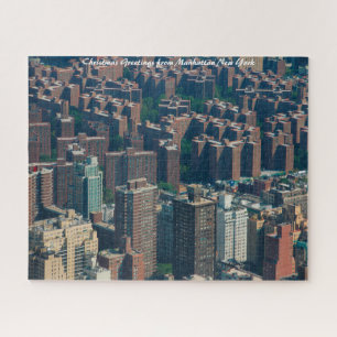 Skyline Manhattan New York.Kerstgroeten Legpuzzel
