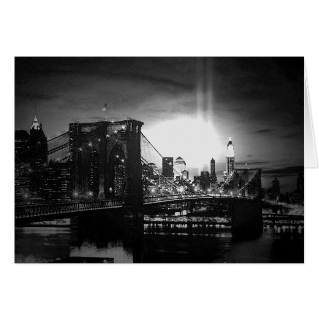 Skyline New York noir et blanc (Devant horizontal)