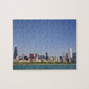 Skyline of Chicago, Illinois, Verenigde Staten. Legpuzzel
