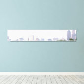 Skyline of Dallas, Texas Canvas Afdruk (Insitu (Houten vloer))