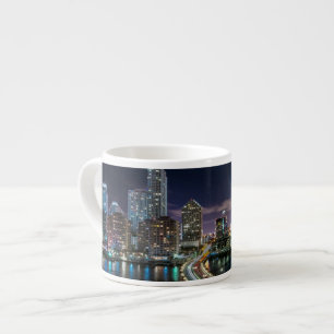 Skyline of Miami city with bridge at night Espresso Kop