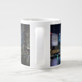 Skyline of Miami city with bridge at night Jumbo Beker (Achterkant)