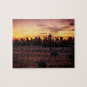 Skyline of Miami Florida at Sunset Legpuzzel