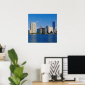 Skyline of Miami, Florida Poster (Thuiskantoor)