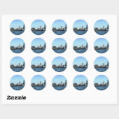 Skyline of Mobile, AL Ronde Sticker (Vel)